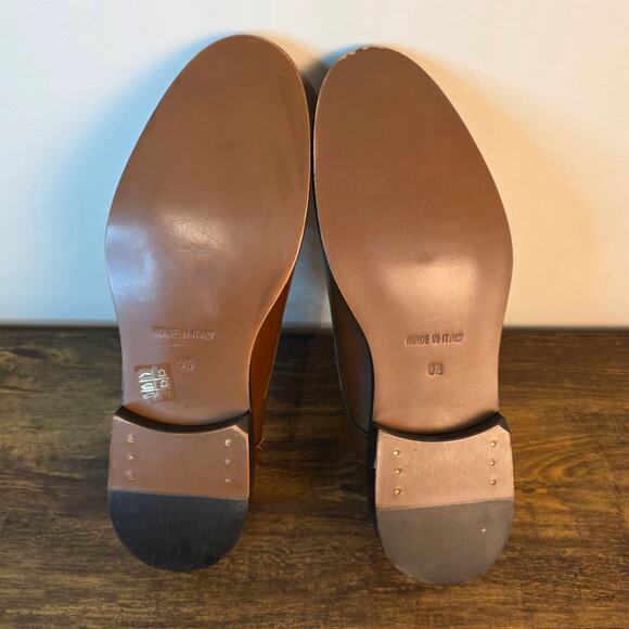 Saks Fifth Avenue Cap Toe Oxford Dress Shoes Brown Leather 9.5 Made in Italy - Picture 6 of 11